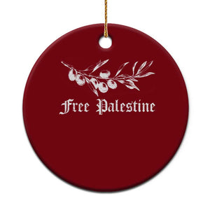 Free Palestine Ceramic Ornament Palestinian Olives Fruits TS10 1pc Red Print Your Wear