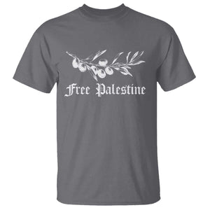 Free Palestine T Shirt Palestinian Olives Fruits TS10 Charcoal Print Your Wear