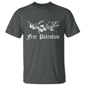 Free Palestine T Shirt Palestinian Olives Fruits TS10 Dark Heather Print Your Wear