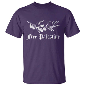 Free Palestine T Shirt Palestinian Olives Fruits TS10 Purple Print Your Wear