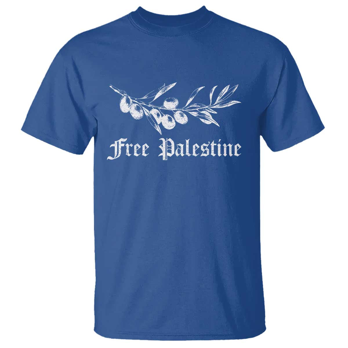 Free Palestine T Shirt Palestinian Olives Fruits TS10 Royal Blue Print Your Wear