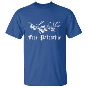 Free Palestine T Shirt Palestinian Olives Fruits TS10 Royal Blue Print Your Wear