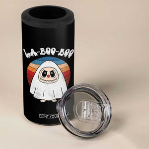 Cute Ghost Halloween Costume 4 in 1 Can Cooler Tumbler Retro Spooky Trending Cartoon La Boo Boo TS10 Print Your Wear