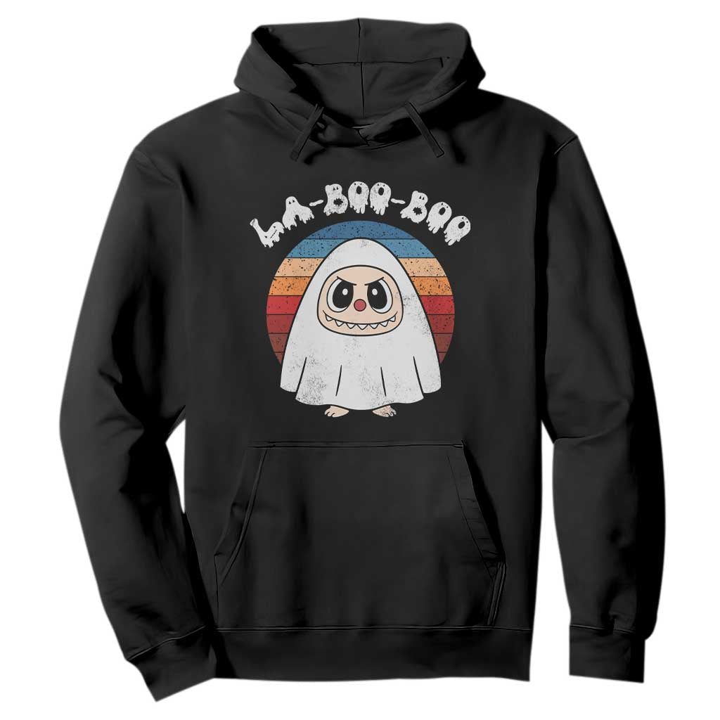 Cute Ghost Halloween Costume Hoodie Retro Spooky Trending Cartoon La Boo Boo TS10 Black Print Your Wear