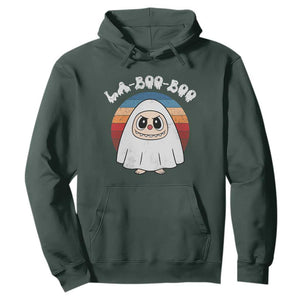 Cute Ghost Halloween Costume Hoodie Retro Spooky Trending Cartoon La Boo Boo TS10 Dark Forest Green Print Your Wear