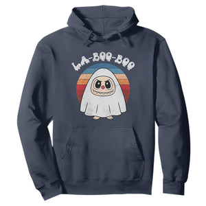Cute Ghost Halloween Costume Hoodie Retro Spooky Trending Cartoon La Boo Boo TS10 Navy Print Your Wear