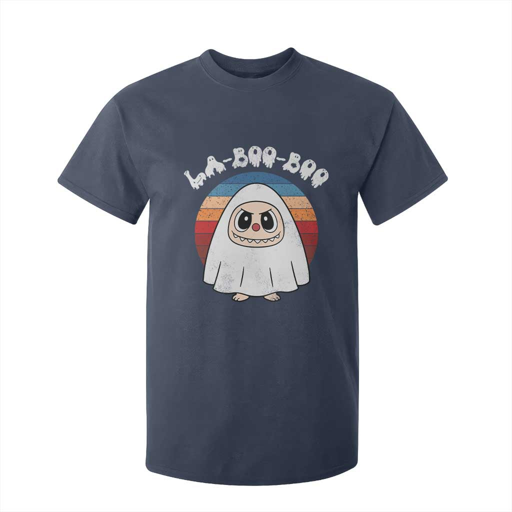 Cute Ghost Halloween Costume T Shirt For Kid Retro Spooky Trending Cartoon La Boo Boo TS10 Navy Print Your Wear