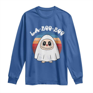 Cute Ghost Halloween Costume Long Sleeve Shirt Retro Spooky Trending Cartoon La Boo Boo TS10 Royal Blue Print Your Wear