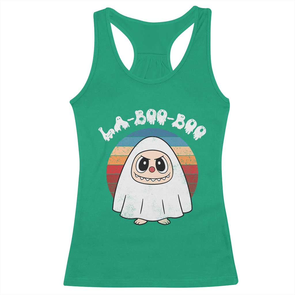 Cute Ghost Halloween Costume Racerback Tank Top Retro Spooky Trending Cartoon La Boo Boo TS10 Irish Green Print Your Wear