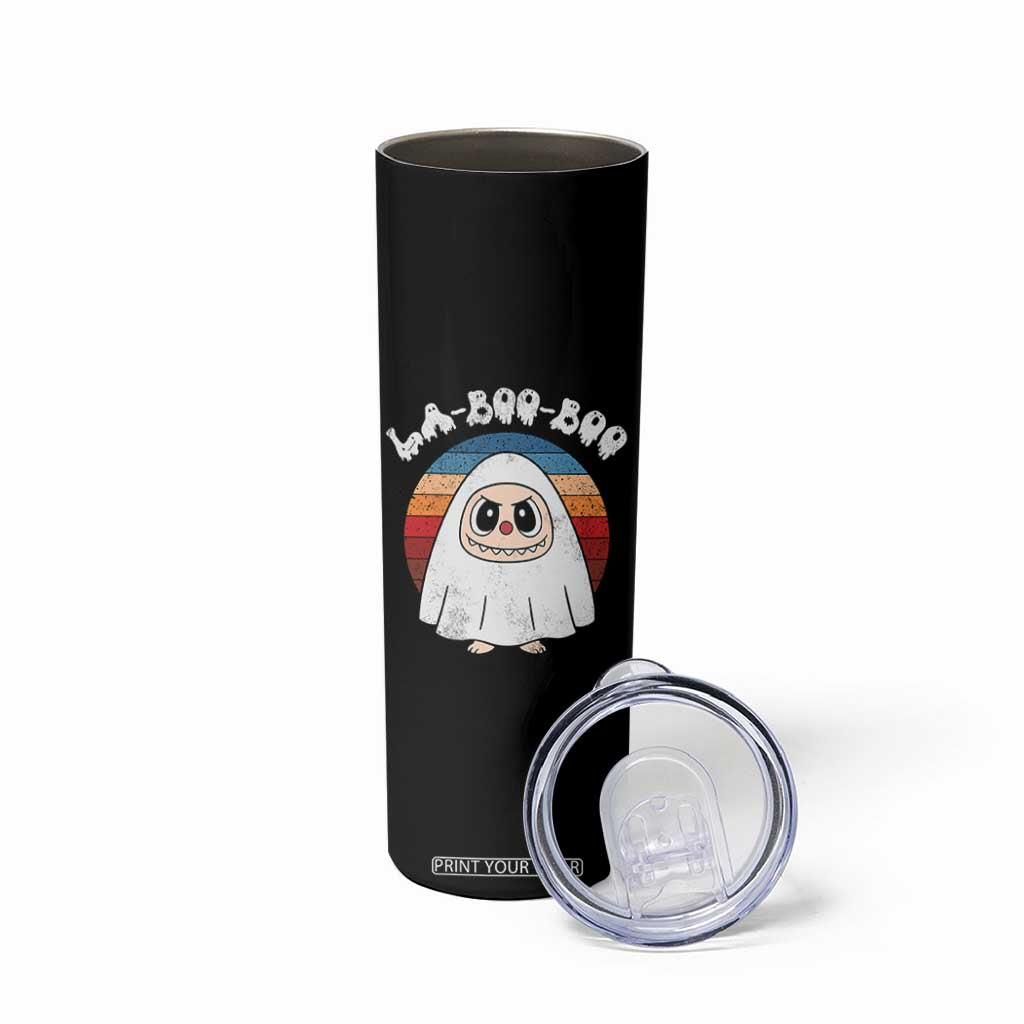 Cute Ghost Halloween Costume Skinny Tumbler Retro Spooky Trending Cartoon La Boo Boo TS10 Print Your Wear