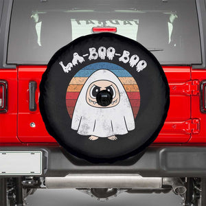 Cute Ghost Halloween Costume Spare Tire Cover Retro Spooky Trending Cartoon La Boo Boo TS10 Black Print Your Wear