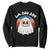 Cute Ghost Halloween Costume Sweatshirt Retro Spooky Trending Cartoon La Boo Boo - Print Your Wear