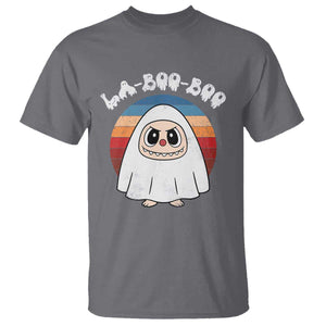 Cute Ghost Halloween Costume T Shirt Retro Spooky Trending Cartoon La Boo Boo TS10 Charcoal Print Your Wear