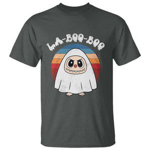 Cute Ghost Halloween Costume T Shirt Retro Spooky Trending Cartoon La Boo Boo TS10 Dark Heather Print Your Wear