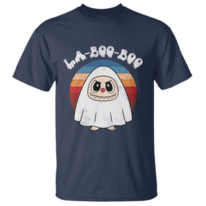 Cute Ghost Halloween Costume T Shirt Retro Spooky Trending Cartoon La Boo Boo TS10 Navy Print Your Wear