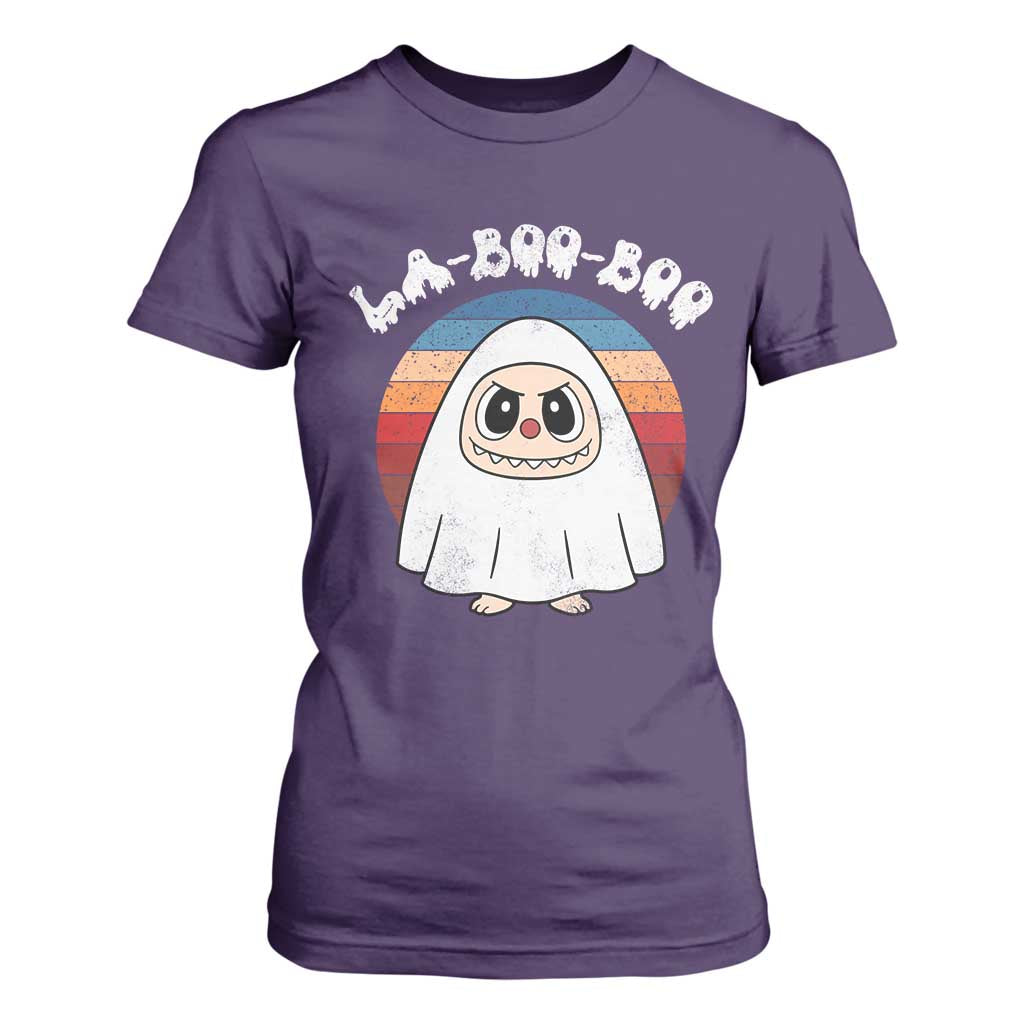 Cute Ghost Halloween Costume T Shirt For Women Retro Spooky Trending Cartoon La Boo Boo TS10 Purple Print Your Wear