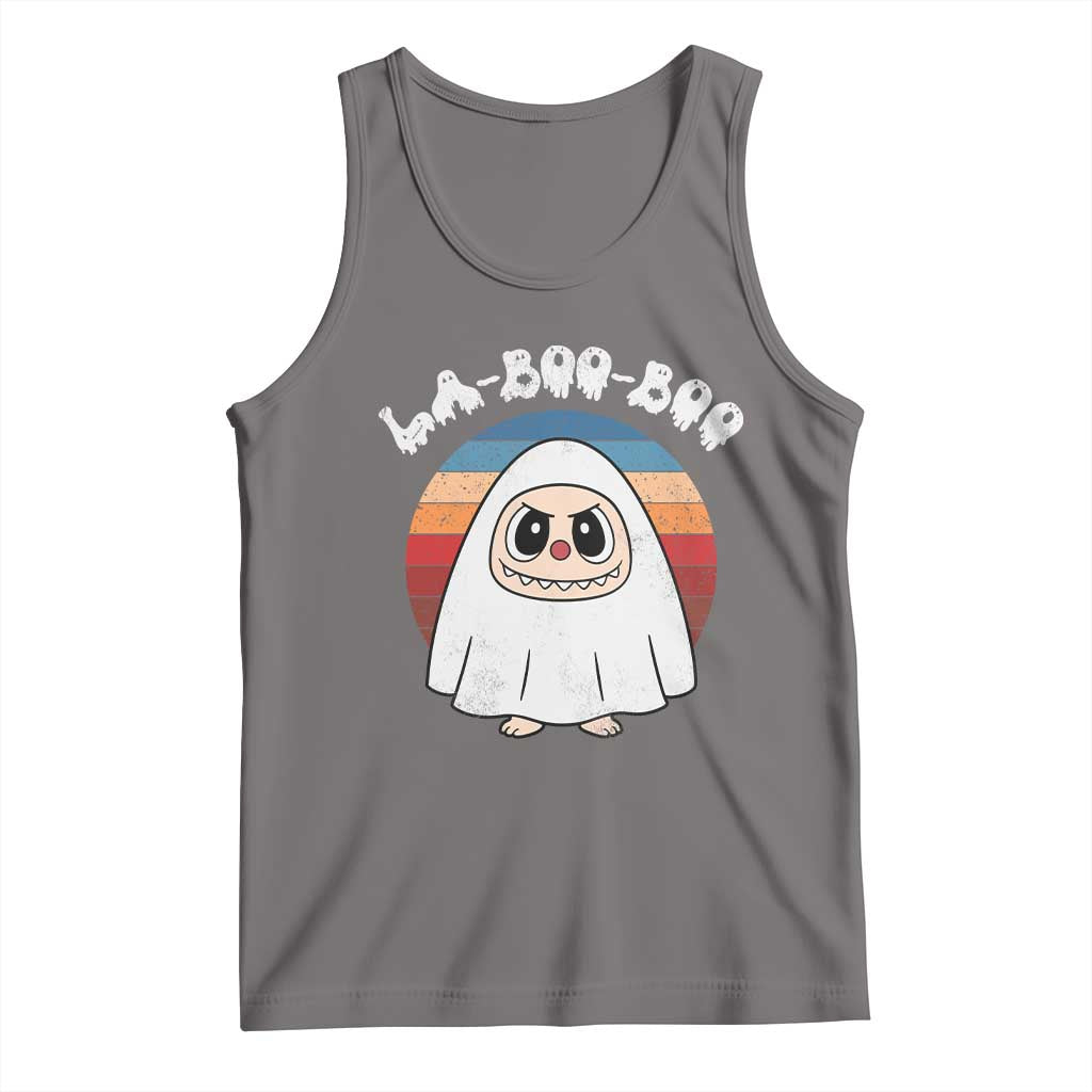 Cute Ghost Halloween Costume Tank Top Retro Spooky Trending Cartoon La Boo Boo TS10 Deep Heather Print Your Wear