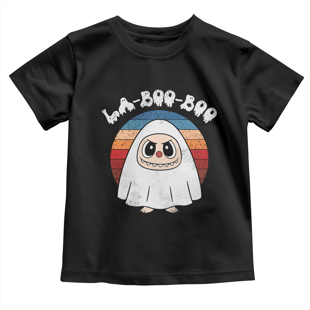 Cute Ghost Halloween Costume Toddler T Shirt Retro Spooky Trending Cartoon La Boo Boo TS10 Black Print Your Wear