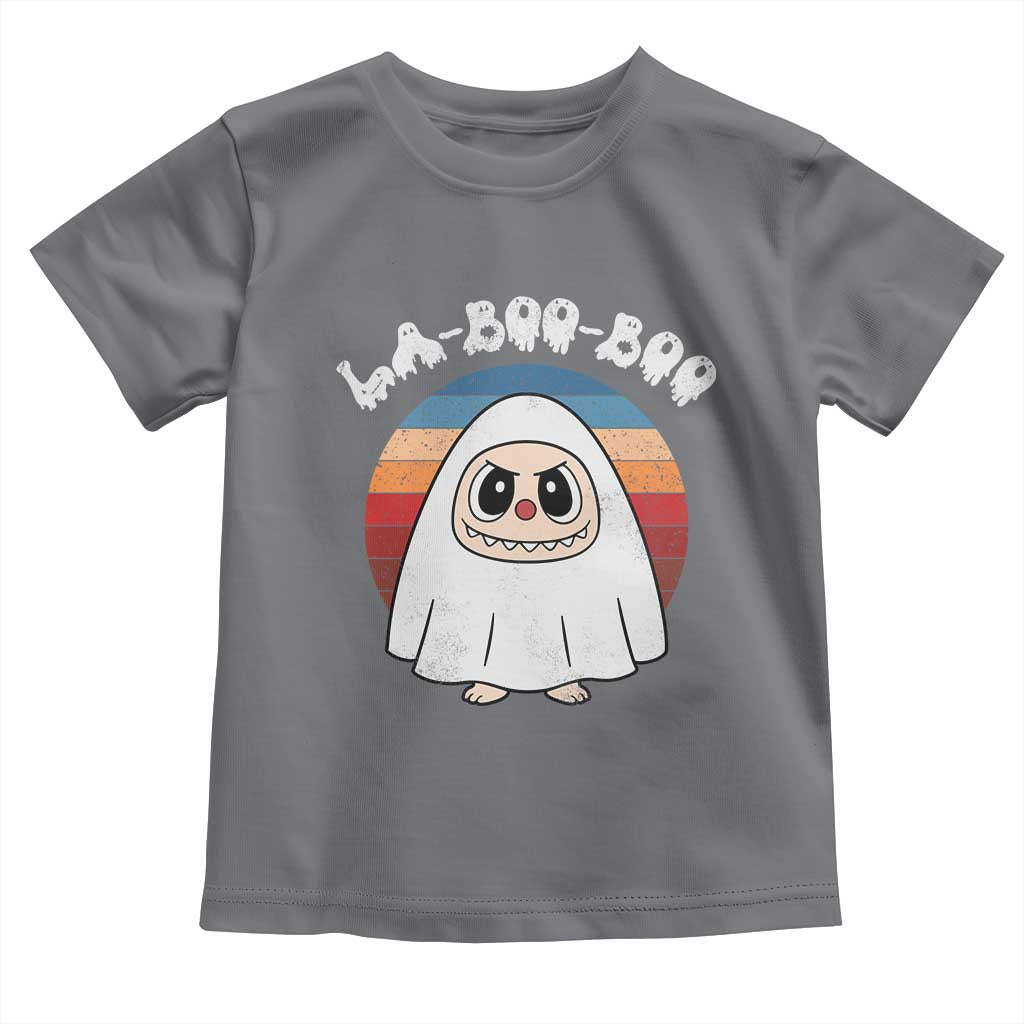 Cute Ghost Halloween Costume Toddler T Shirt Retro Spooky Trending Cartoon La Boo Boo TS10 Charcoal Print Your Wear