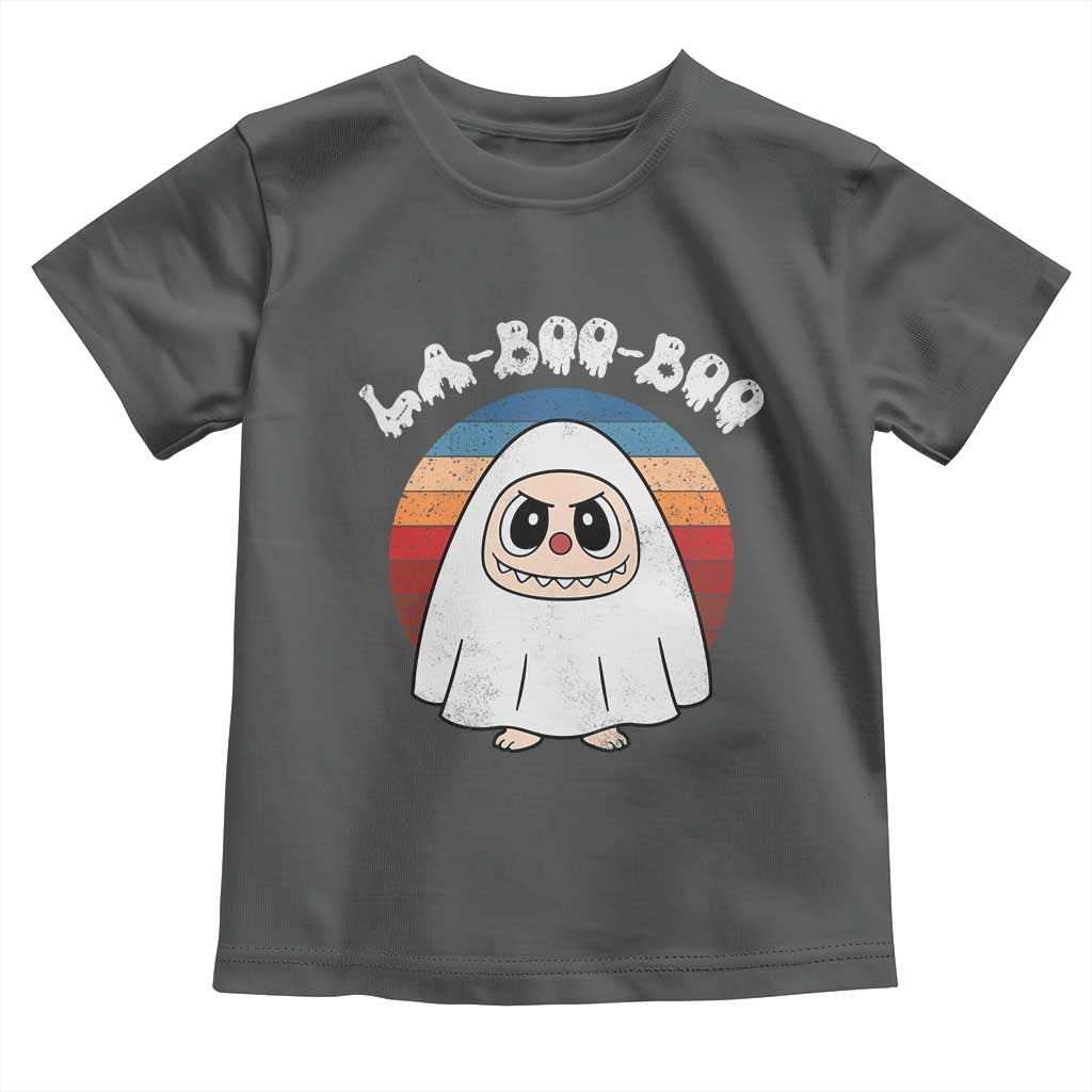 Cute Ghost Halloween Costume Toddler T Shirt Retro Spooky Trending Cartoon La Boo Boo TS10 Dark Heather Print Your Wear