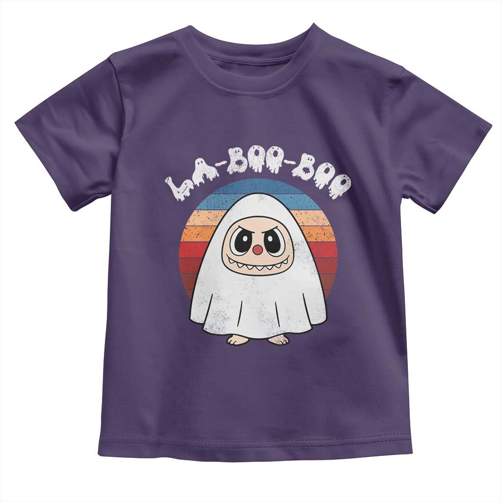 Cute Ghost Halloween Costume Toddler T Shirt Retro Spooky Trending Cartoon La Boo Boo TS10 Purple Print Your Wear