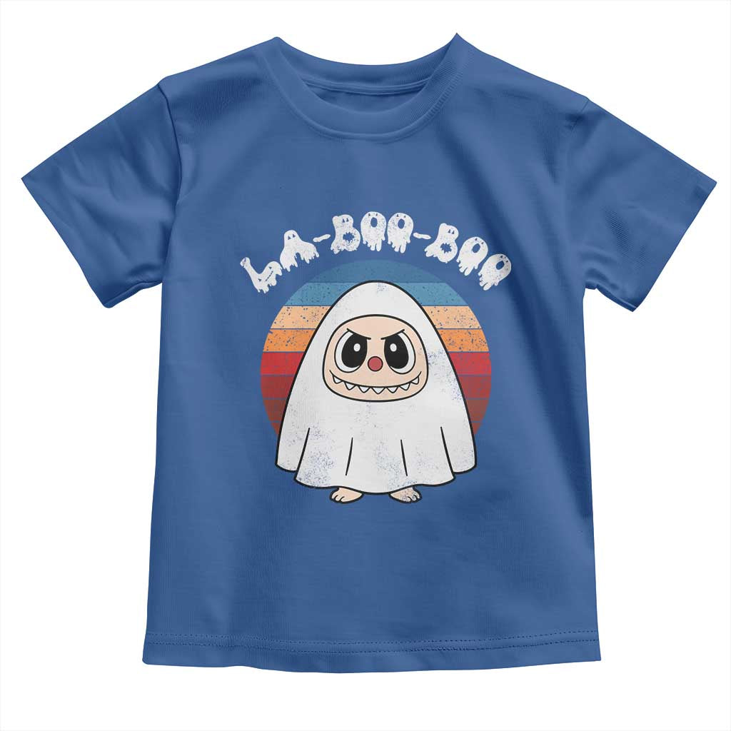 Cute Ghost Halloween Costume Toddler T Shirt Retro Spooky Trending Cartoon La Boo Boo TS10 Royal Blue Print Your Wear