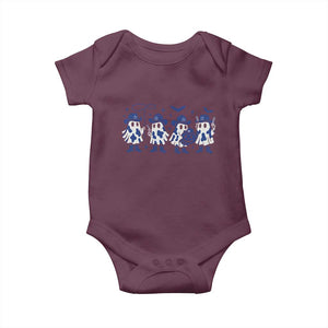 Dallas Ghost Halloween Baby Onesie Retro Halloween Costume Cowboy Fan TS10 Maroon Print Your Wear