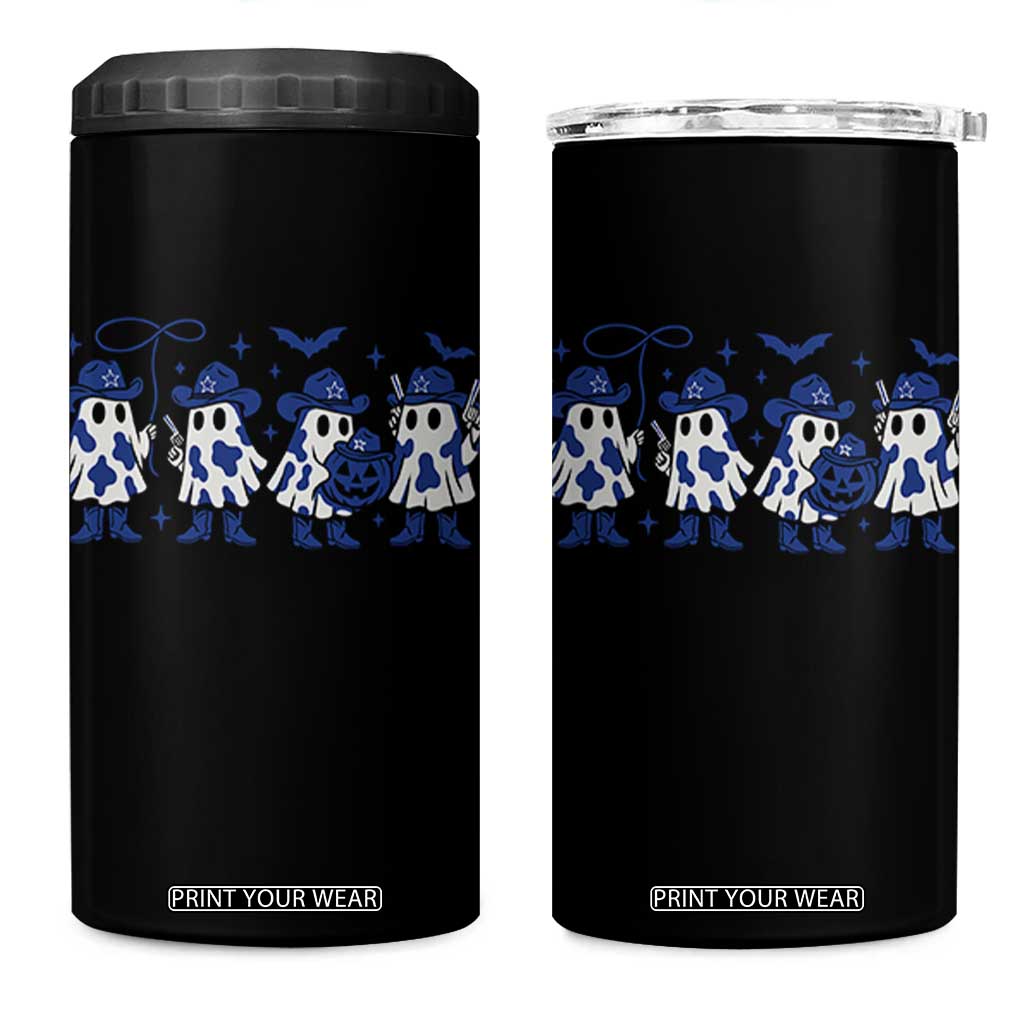 Dallas Ghost Halloween 4 in 1 Can Cooler Tumbler Retro Halloween Costume Cowboy Fan TS10 One Size: 16 oz Black Print Your Wear