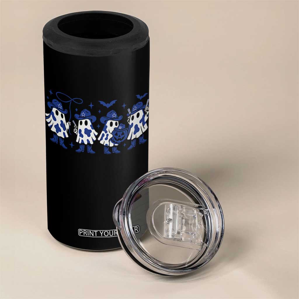 Ghost Halloween 4 in 1 Can Cooler Tumbler Retro Halloween Costume Cowboy Fan TS10 Print Your Wear