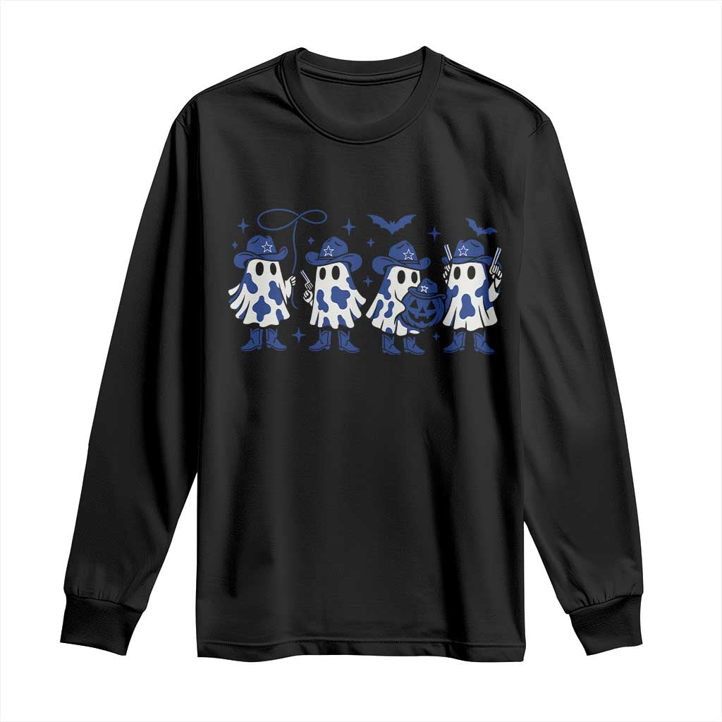Dallas Ghost Halloween Long Sleeve Shirt Retro Halloween Costume Cowboy Fan TS10 Black Print Your Wear