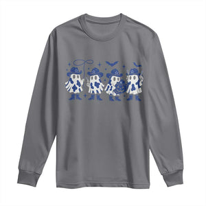 Dallas Ghost Halloween Long Sleeve Shirt Retro Halloween Costume Cowboy Fan TS10 Charcoal Print Your Wear