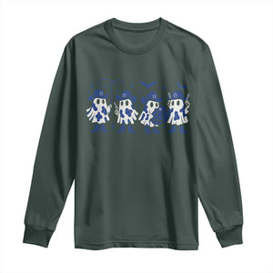 Dallas Ghost Halloween Long Sleeve Shirt Retro Halloween Costume Cowboy Fan TS10 Dark Forest Green Print Your Wear