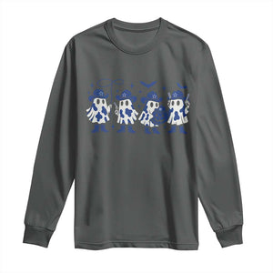 Dallas Ghost Halloween Long Sleeve Shirt Retro Halloween Costume Cowboy Fan TS10 Dark Heather Print Your Wear