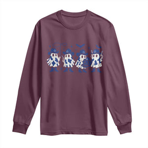 Dallas Ghost Halloween Long Sleeve Shirt Retro Halloween Costume Cowboy Fan TS10 Maroon Print Your Wear