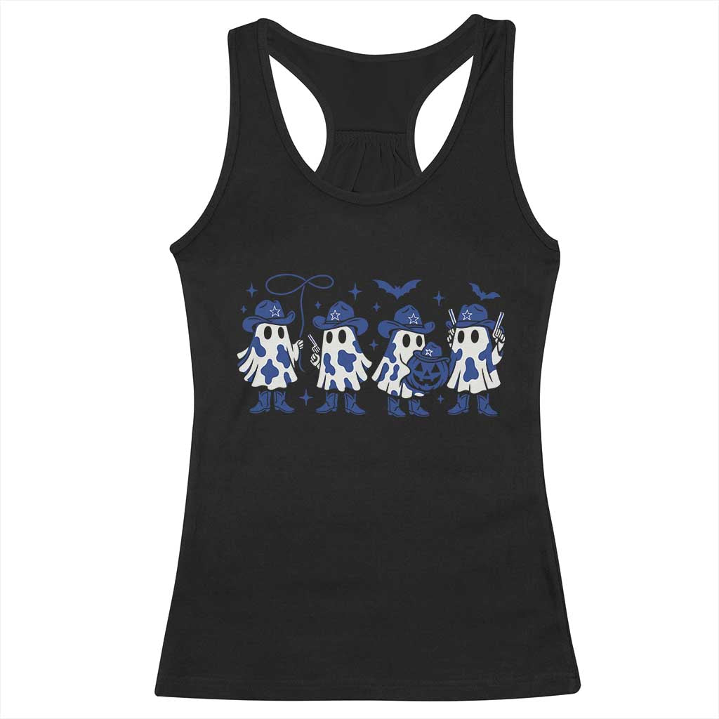 Dallas Ghost Halloween Racerback Tank Top Retro Halloween Costume Cowboy Fan TS10 Black Print Your Wear