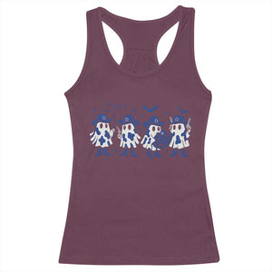 Dallas Ghost Halloween Racerback Tank Top Retro Halloween Costume Cowboy Fan TS10 Maroon Print Your Wear