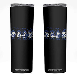 Ghost Halloween Skinny Tumbler Retro Halloween Costume Cowboy Fan TS10 Black Print Your Wear