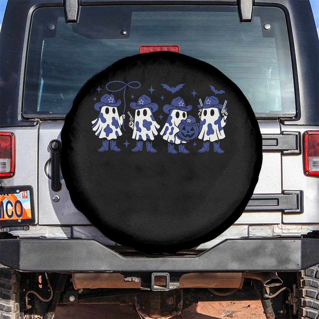 Dallas Ghost Halloween Spare Tire Cover Retro Halloween Costume Cowboy Fan TS10 No hole Black Print Your Wear