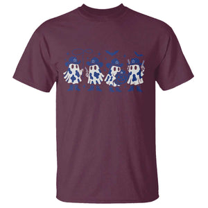 Dallas Ghost Halloween T Shirt Retro Halloween Costume Cowboy Fan TS10 Maroon Print Your Wear