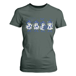Ghost Halloween T Shirt For Women Retro Halloween Costume Cowboy Fan TS10 Dark Forest Green Print Your Wear
