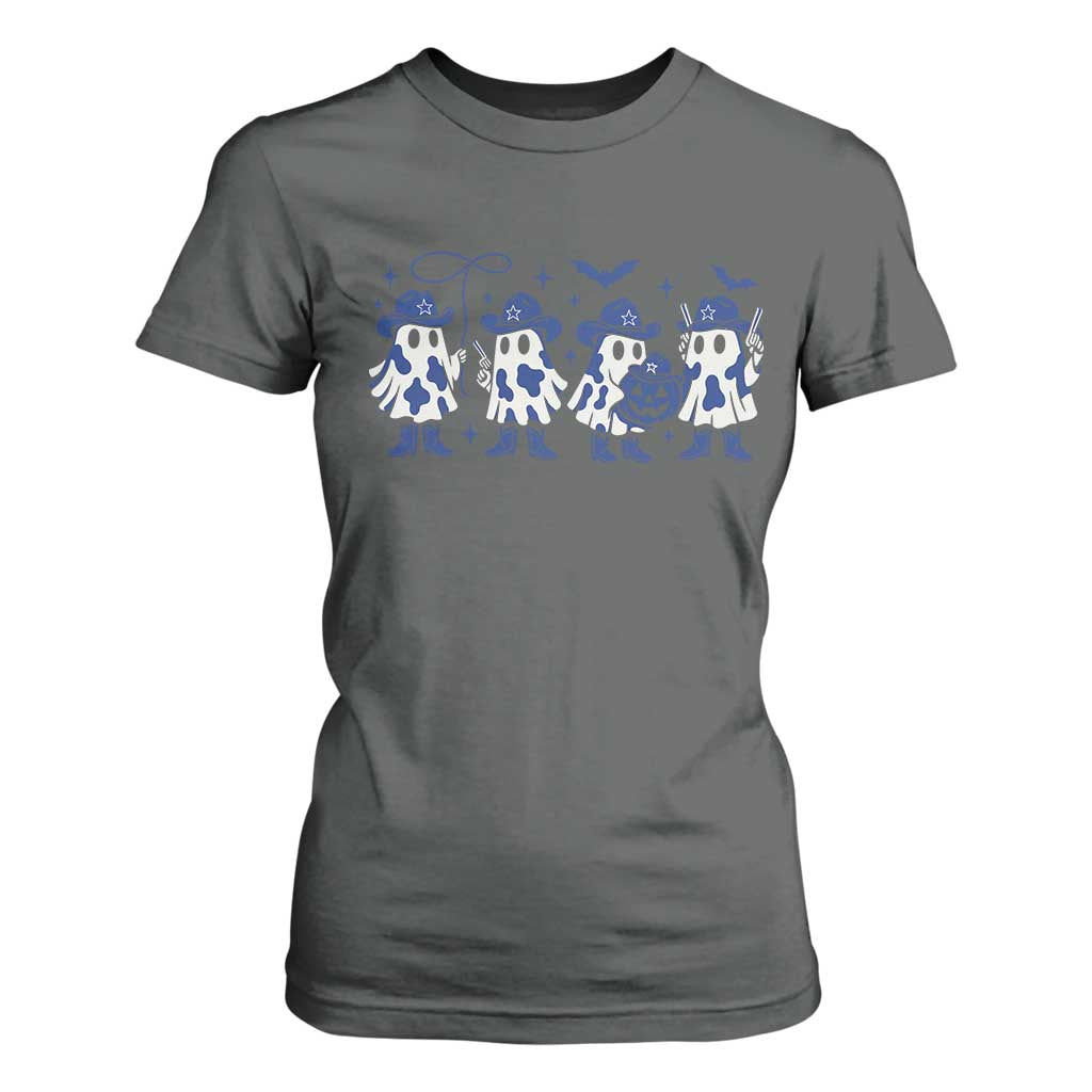 Ghost Halloween T Shirt For Women Retro Halloween Costume Cowboy Fan TS10 Dark Heather Print Your Wear