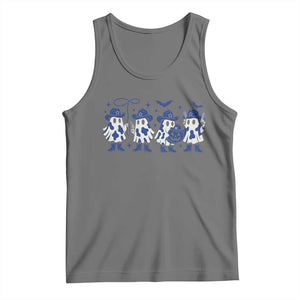 Dallas Ghost Halloween Tank Top Retro Halloween Costume Cowboy Fan TS10 Black Heather Print Your Wear