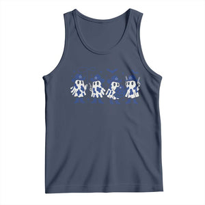 Dallas Ghost Halloween Tank Top Retro Halloween Costume Cowboy Fan TS10 Navy Print Your Wear