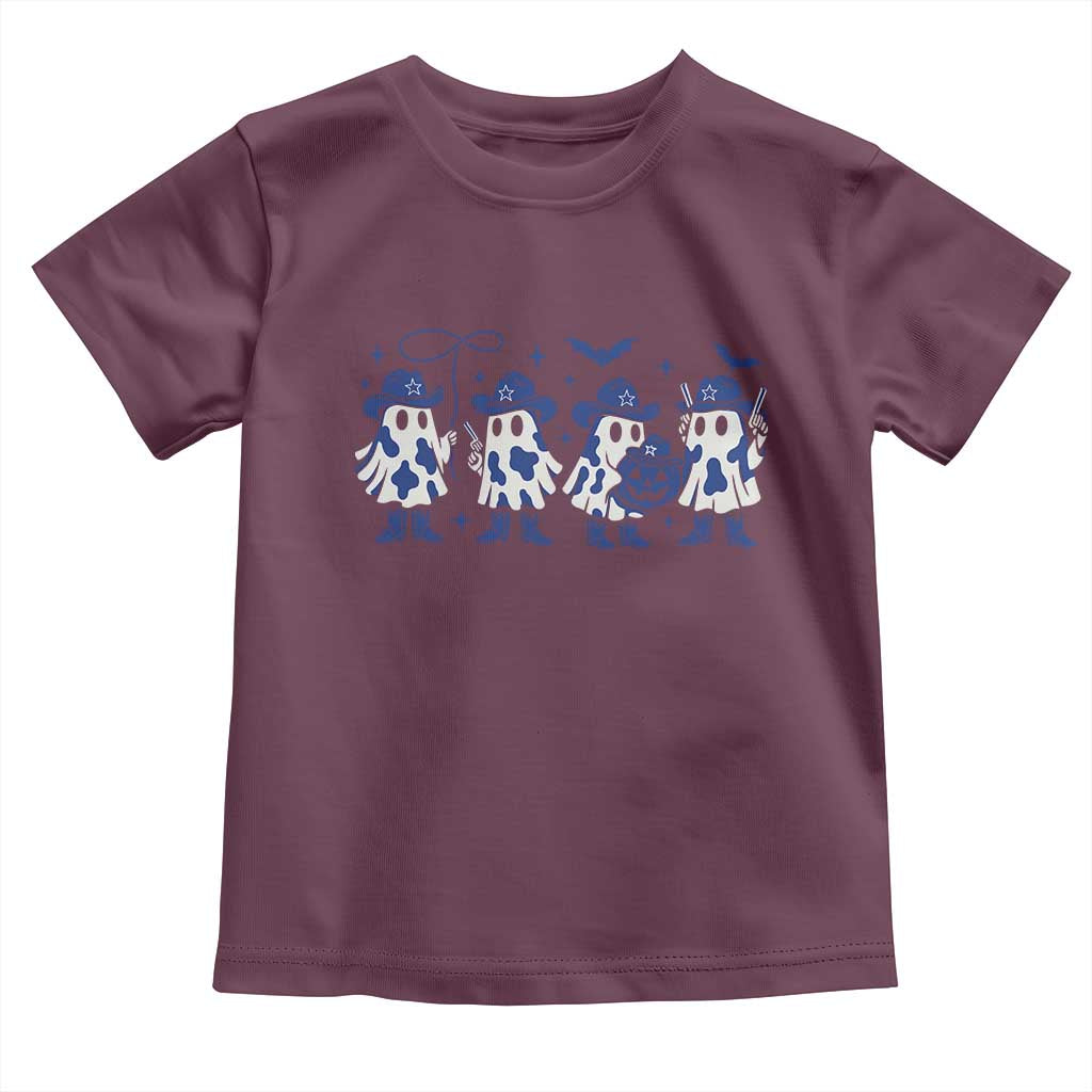 Ghost Halloween Toddler T Shirt Retro Halloween Costume Cowboy Fan TS10 Maroon Print Your Wear