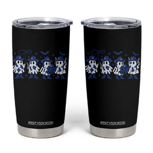 Ghost Halloween Tumbler Cup Retro Halloween Costume Cowboy Fan TS10 Black Print Your Wear