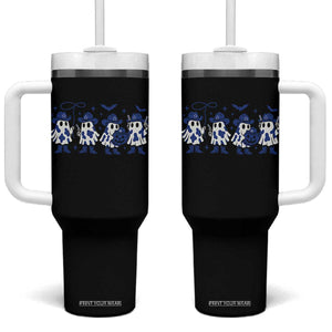 Ghost Halloween Tumbler With Handle Retro Halloween Costume Cowboy Fan TS10 One Size: 40 oz Black Print Your Wear
