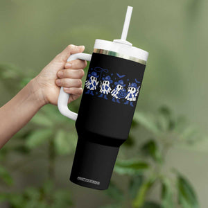Dallas Ghost Halloween Tumbler With Handle Retro Halloween Costume Cowboy Fan TS10 Print Your Wear