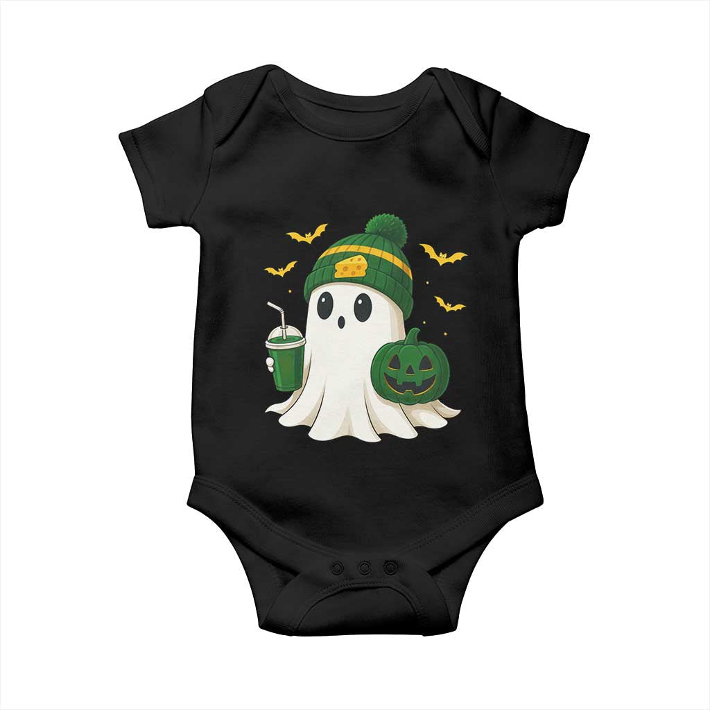 Halloween Packers Ghost Baby Onesie Pumpkin Ghost Costume Cheesehead TS10 Black Print Your Wear