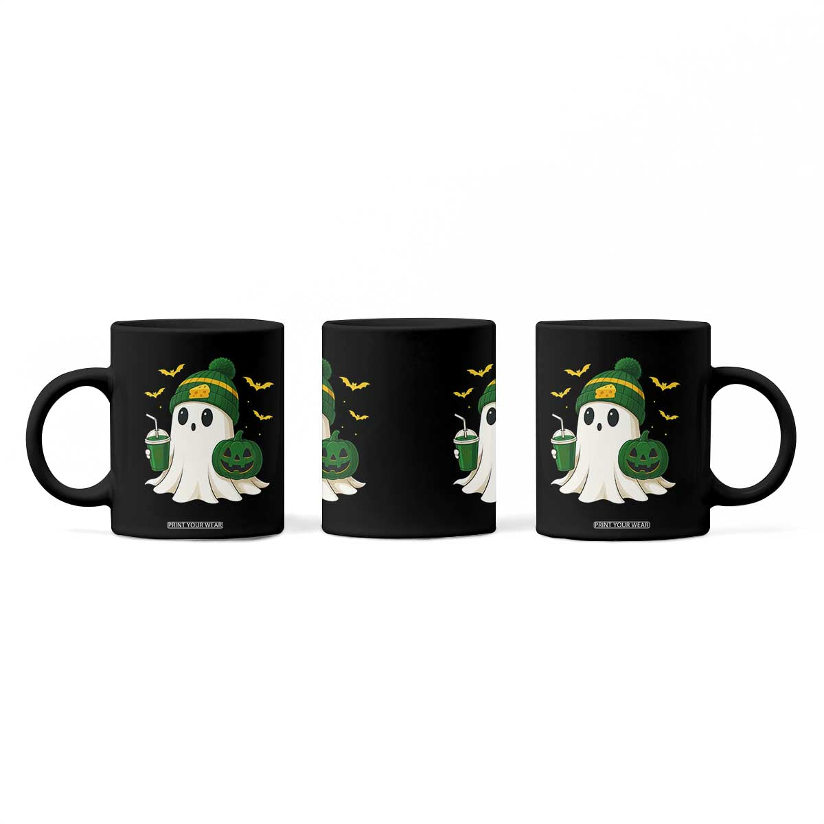 Halloween Packers Ghost Coffee Mug Pumpkin Ghost Costume Cheesehead TS10 Print Your Wear