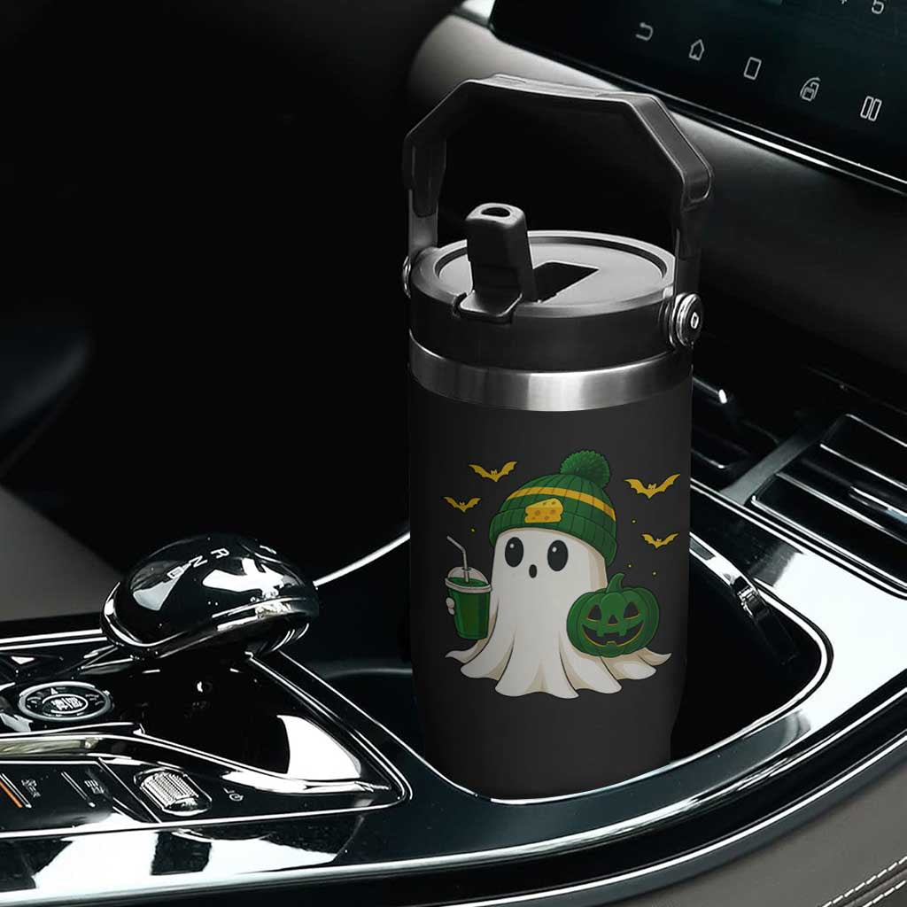 Halloween GB Ghost Flip Straw Tumbler Pumpkin Ghost Costume Cheesehead TS10 Print Your Wear